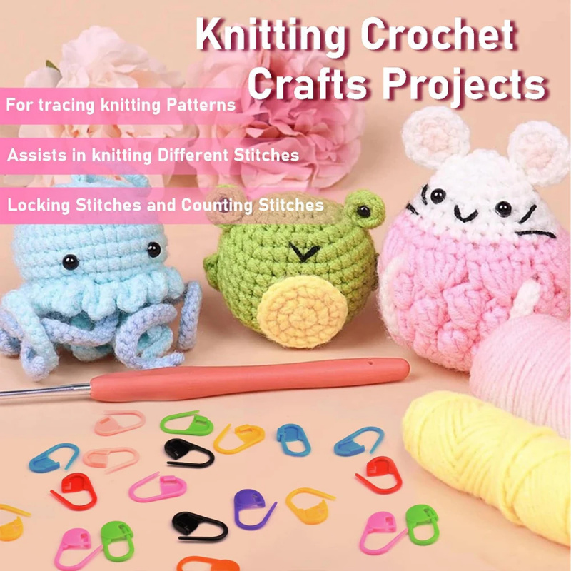 50/200/500pcs Knitting Crochet - Stitch Marker Ring ulasan dan harga