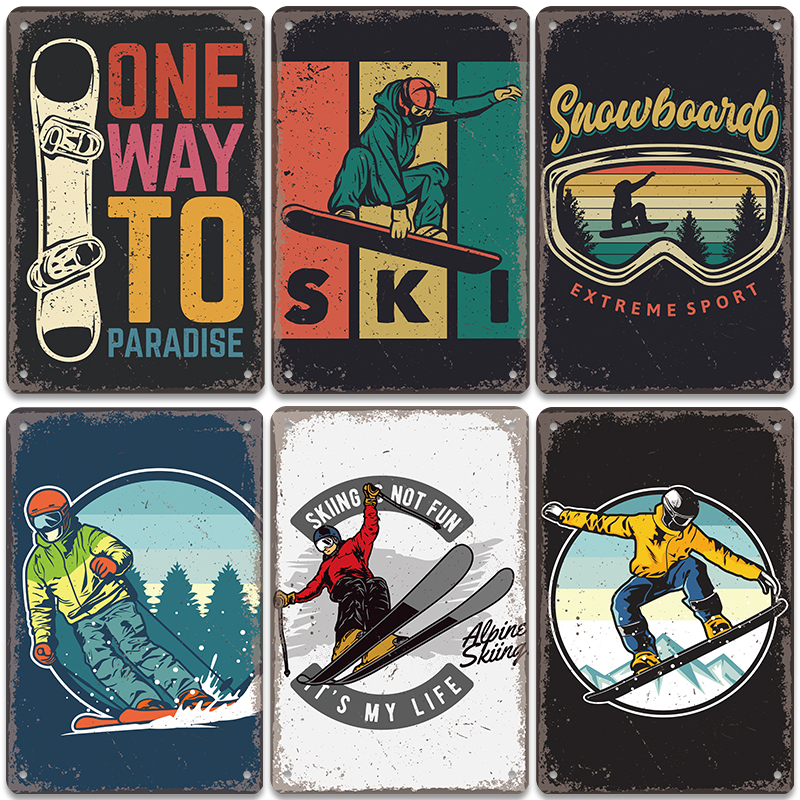 Alpine Skiing Posters Metal Si - Embroidery Water ulasan dan harga