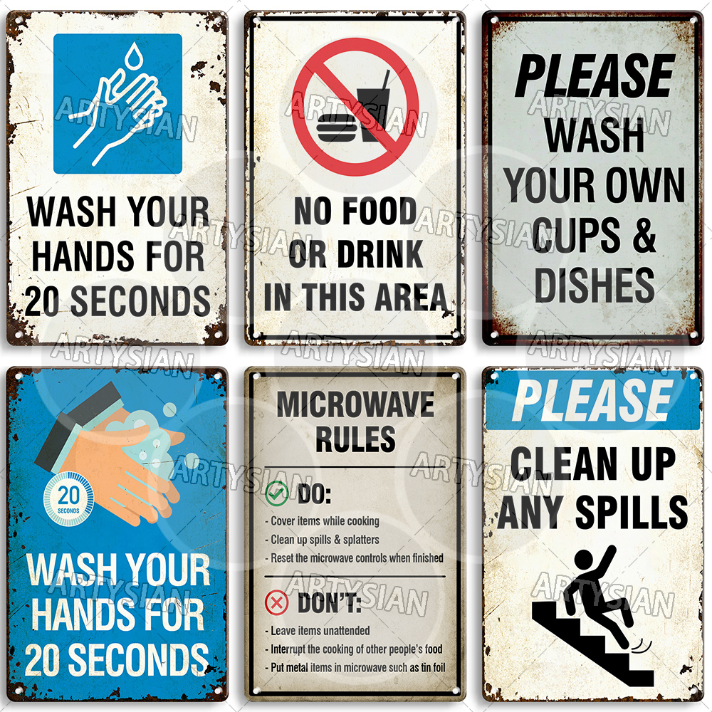 Hygiene Metal Sign No Shoes No - Embroidery Water ulasan dan harga