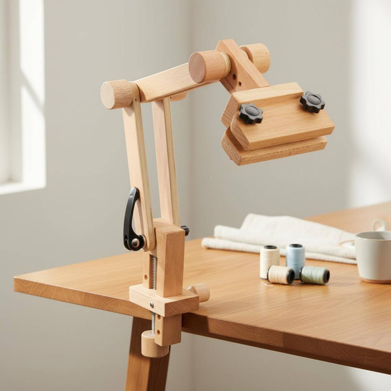 Table Clamp Embroidery Stand F - Embroidery Hoop Stand ulasan dan harga