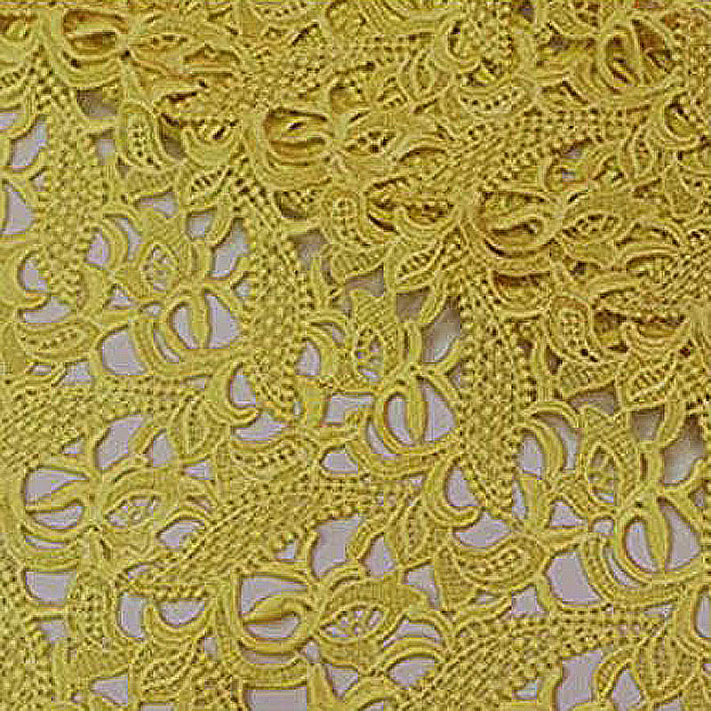 high-end lace cloth yellow ste - Embroidery Yellow Flower ulasan dan harga