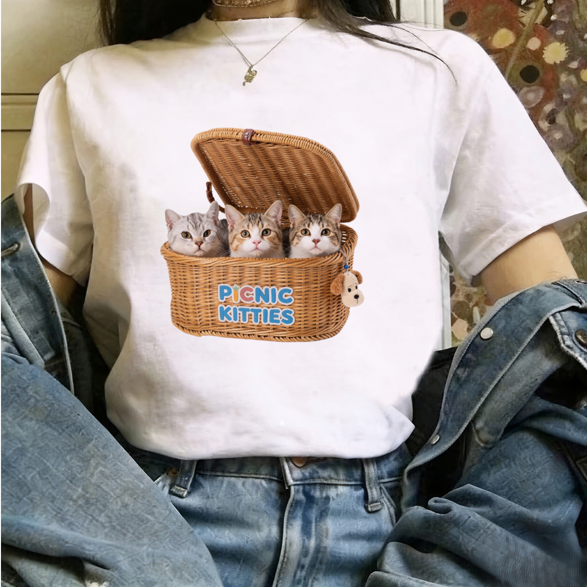 T Shirts Pet Printed Regular C - Embroidery Moisturizer ulasan dan harga