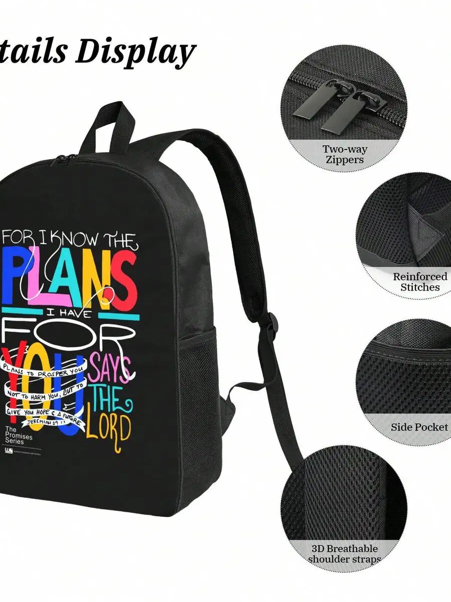 Waterproof Laptop Backpack Lar - Embroidery Letter ulasan dan harga