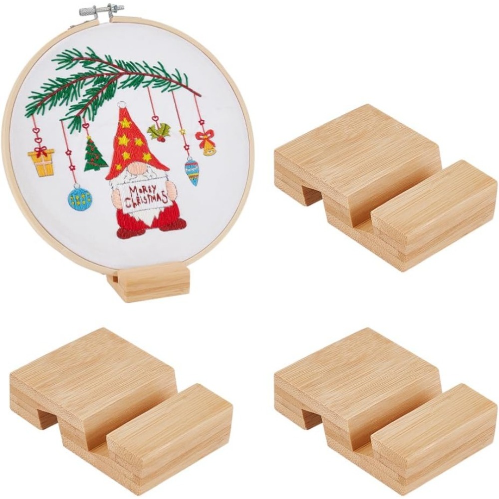 4Pcs Embroidery Hoop Wooden Ba - Embroidery Hoop Stand ulasan dan harga