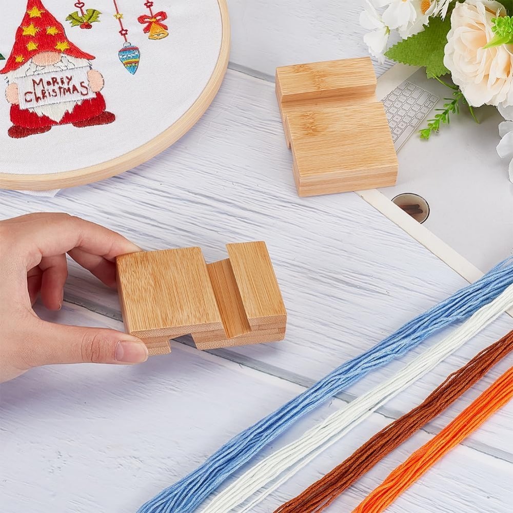 4Pcs Embroidery Hoop Wooden Ba - Embroidery Hoop Stand ulasan dan harga