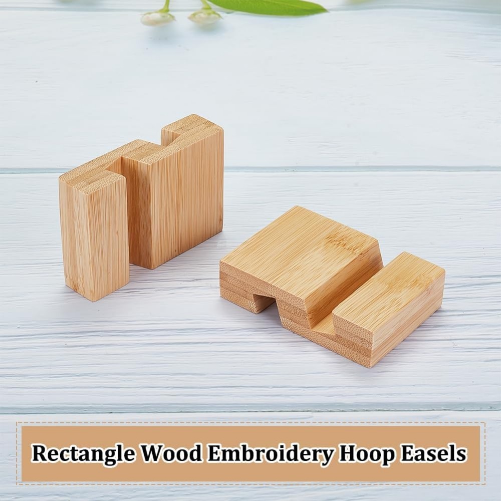 4Pcs Embroidery Hoop Wooden Ba - Embroidery Hoop Stand ulasan dan harga