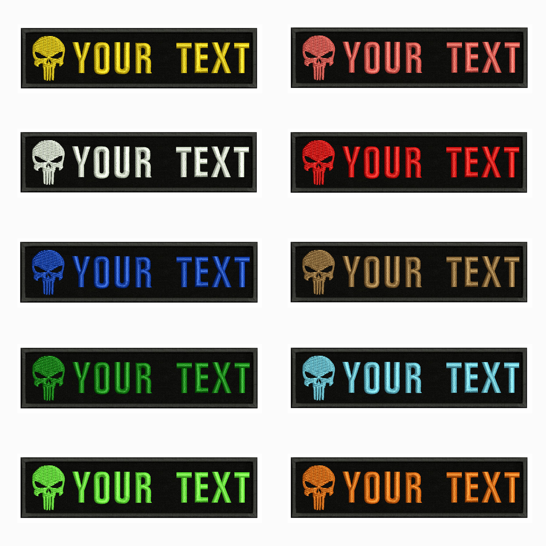 Skull Logo 10X2.5cm Embroidery - Embroidery Quote ulasan dan harga