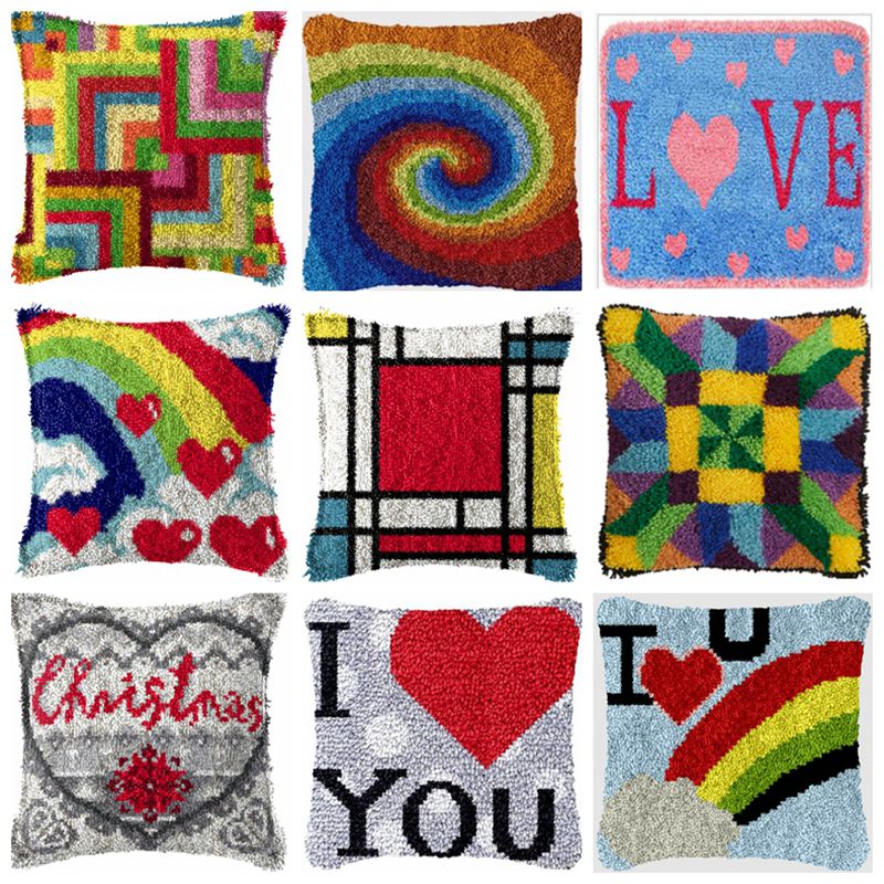 LOVE Pattern Cushion Smyrna Bu - Embroidery Meaning ulasan dan harga