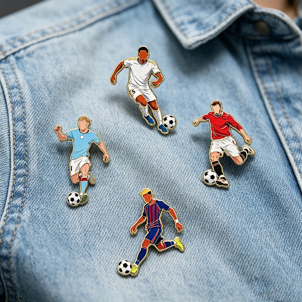 4/12pcs Sports Star Enamel Pin - Embroidery Outfit ulasan dan harga