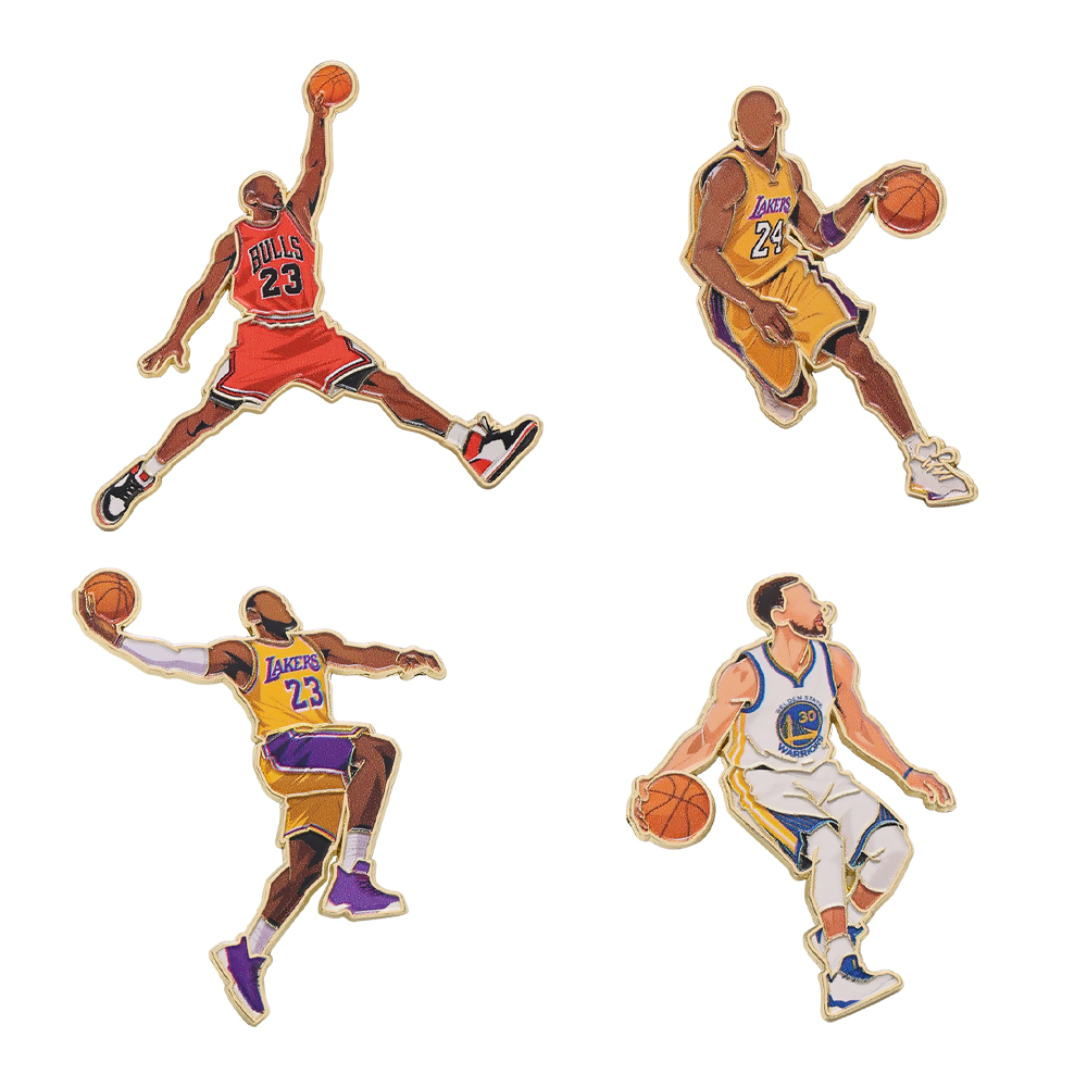 4/12pcs Sports Star Enamel Pin - Embroidery Outfit ulasan dan harga