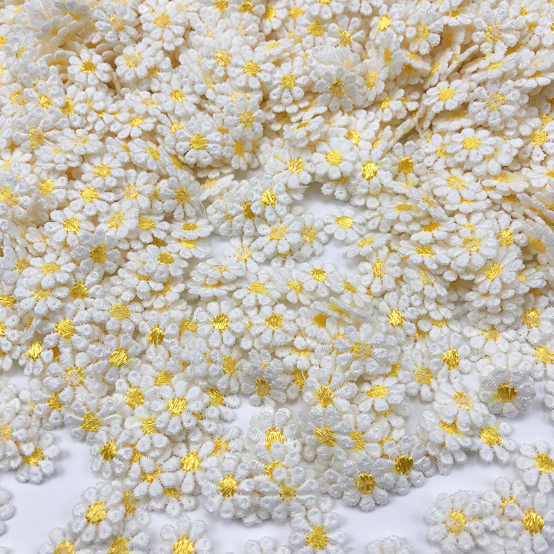 50 PCS Embroidery Water-solubl - Embroidery Yellow Flower ulasan dan harga