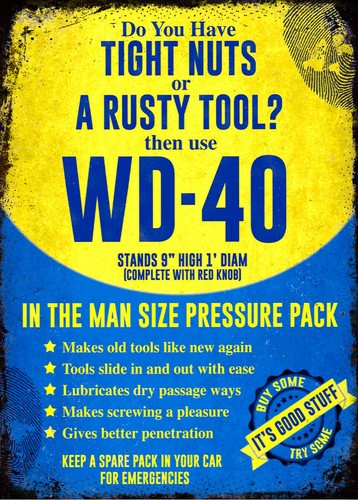 Vintage Retro WD40 Spray Garag - Embroidery Garden ulasan dan harga