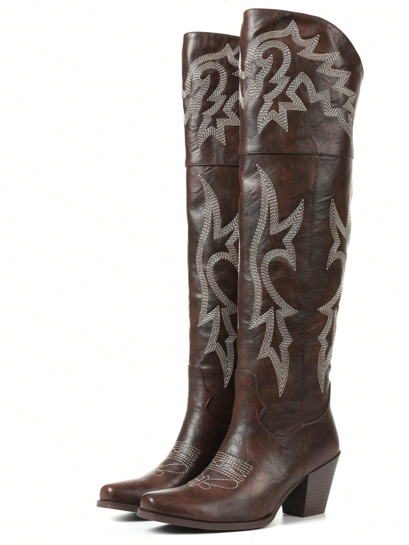 Summer Boots Riding Knee Thick - Embroidery Outfit ulasan dan harga