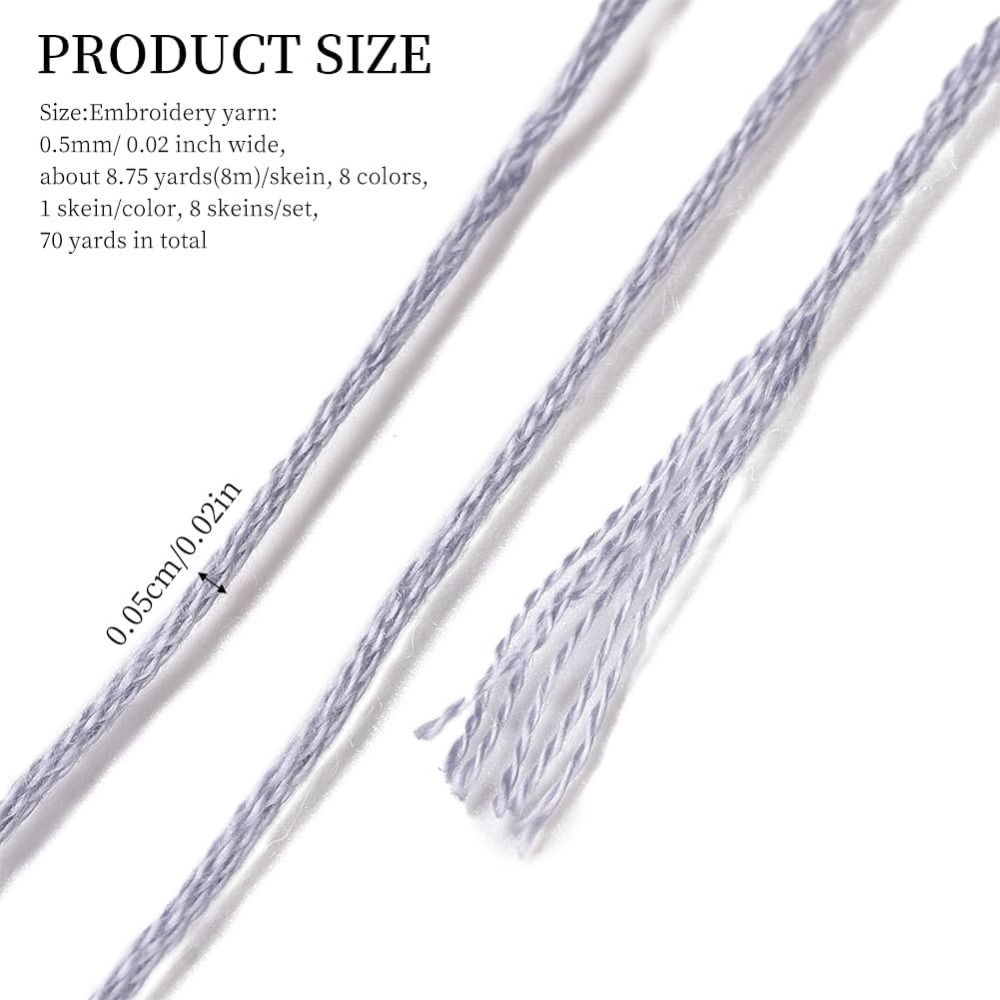 8 Skeins 70 Yards Grey Friends - Embroidery Machine ulasan dan harga