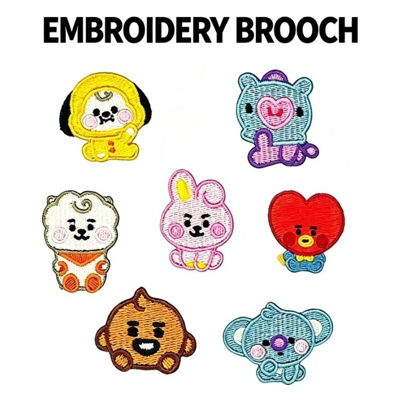 BT21 Cute Baby Embroidered Bro - Embroidery Bag ulasan dan harga