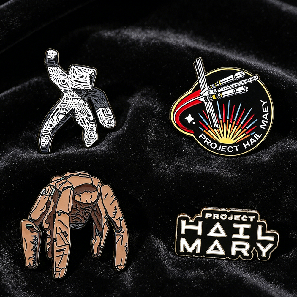 4pc Sci-Fi Enamel Pin Set Proj - Embroidery Outfit ulasan dan harga
