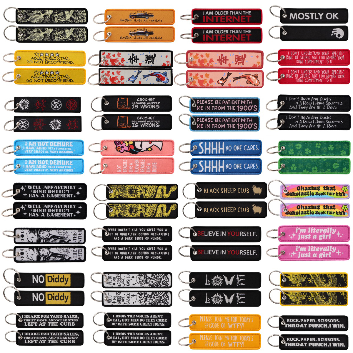 Koi Embroidery Key Fobs Supern - Embroidery Quote ulasan dan harga