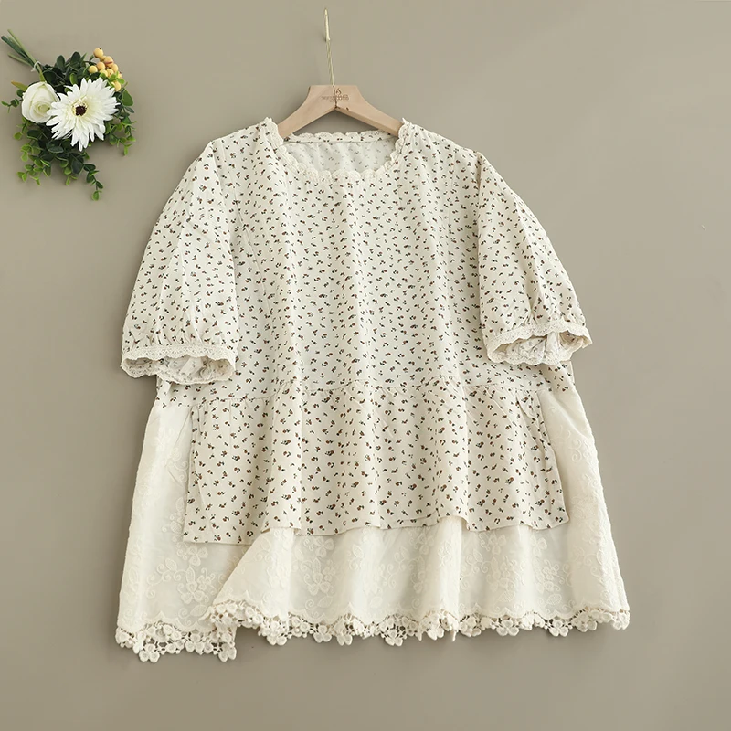 Summer New Japanese Vintage Mo - Embroidery Jersey ulasan dan harga
