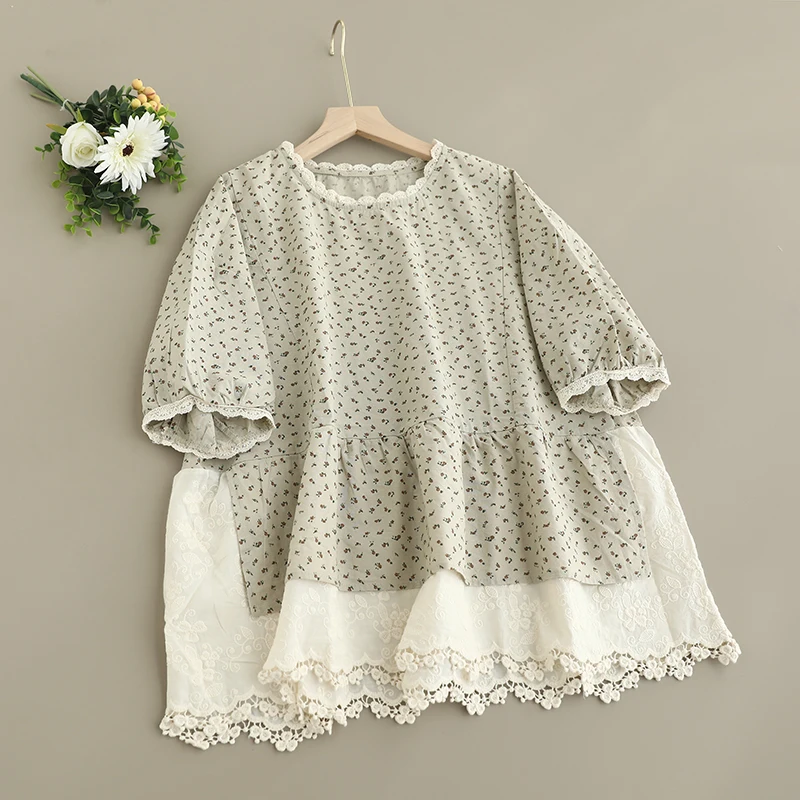 Summer New Japanese Vintage Mo - Embroidery Jersey ulasan dan harga