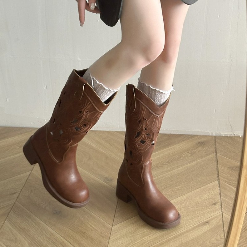 Womens Western Cowboy Boots Ho - Embroidery Outfit ulasan dan harga