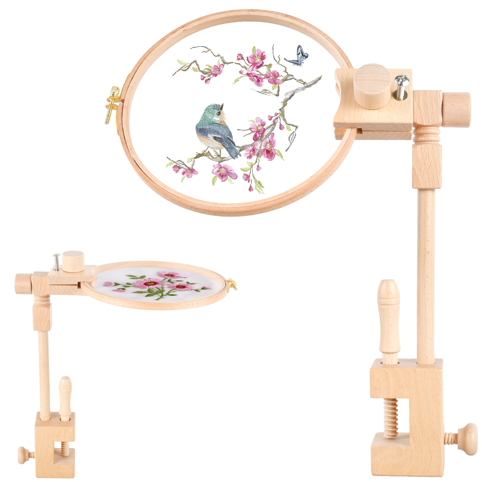 360 Rotation Adjustable Embroi - Embroidery Hoop Stand ulasan dan harga