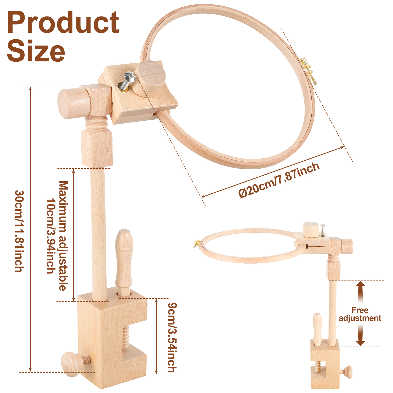 360 Rotation Adjustable Embroi - Embroidery Hoop Stand ulasan dan harga