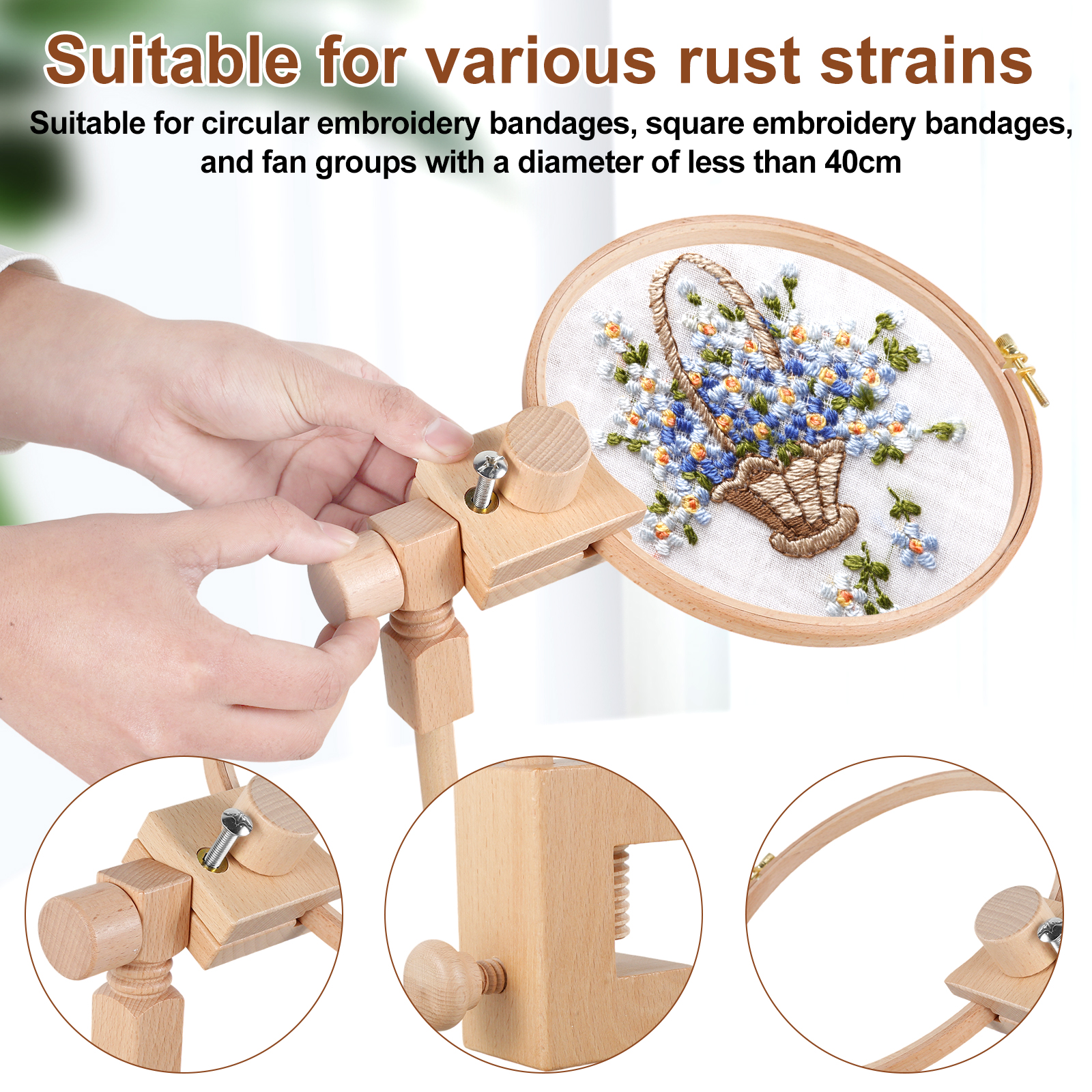 360 Rotation Adjustable Embroi - Embroidery Hoop Stand ulasan dan harga
