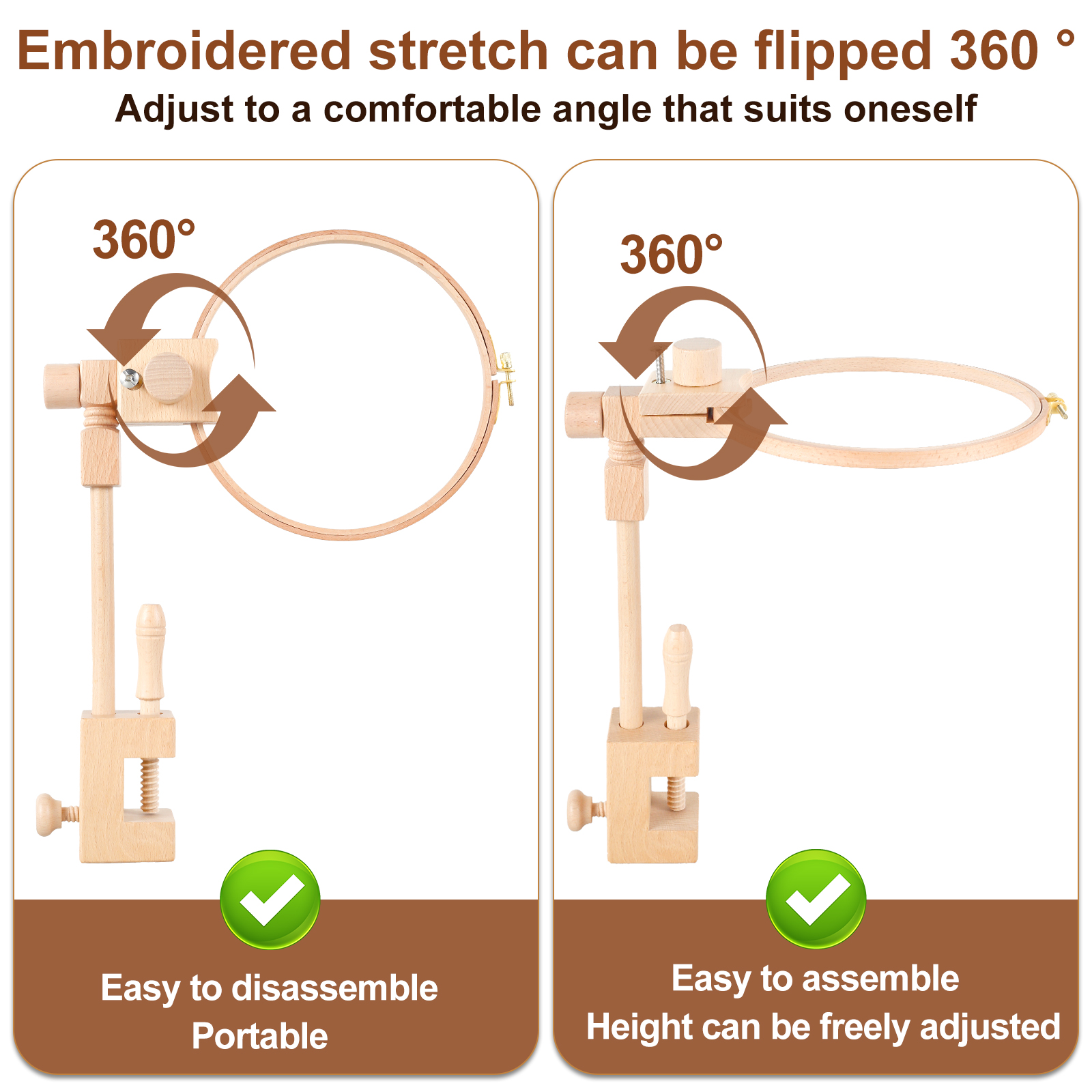 360 Rotation Adjustable Embroi - Embroidery Hoop Stand ulasan dan harga