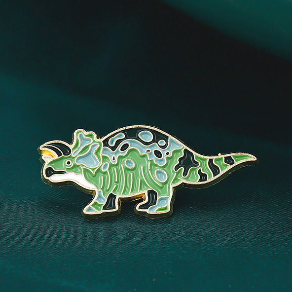 Colorful Dino Enamel Pins Cust - Embroidery Logo ulasan dan harga