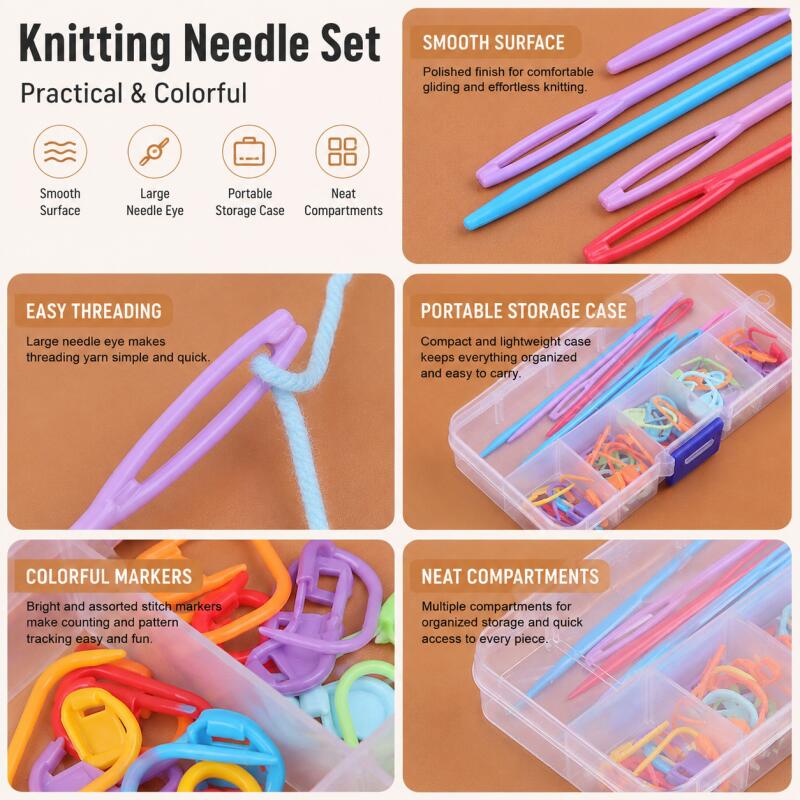61pcs Multicolor Plastic Resin - Stitch Marker Ring ulasan dan harga