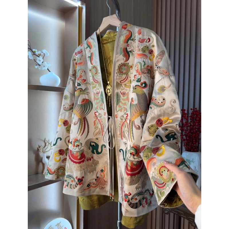 New Chinese Style Kimono Cardi - Embroidery Fashion ulasan dan harga