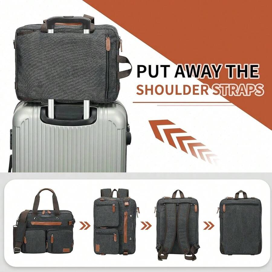 Canvas Laptop Backpack 3-In-1  - Embroidery Bag ulasan dan harga