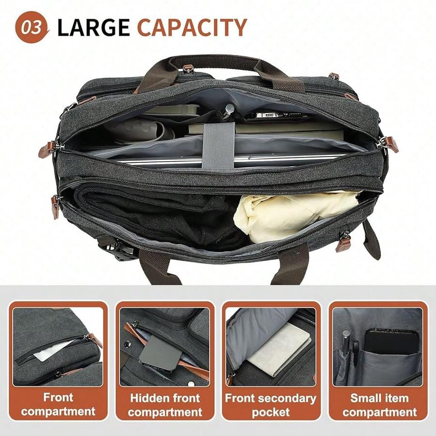 Canvas Laptop Backpack 3-In-1  - Embroidery Bag ulasan dan harga