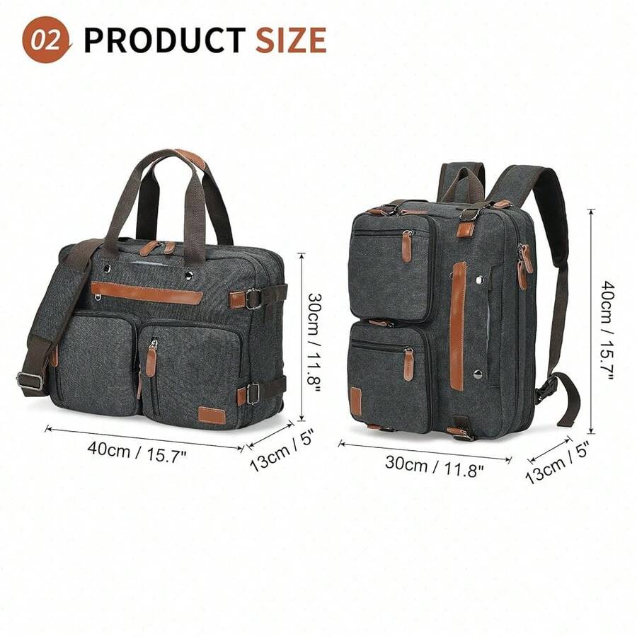 Canvas Laptop Backpack 3-In-1  - Embroidery Bag ulasan dan harga