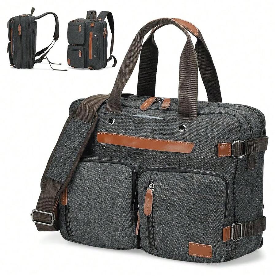 Canvas Laptop Backpack 3-In-1  - Embroidery Bag ulasan dan harga