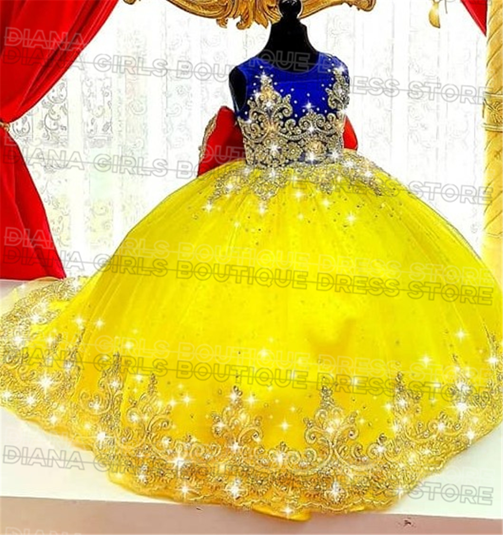 Gorgeous Yellow Flower Girl Dr - Embroidery Yellow Flower ulasan dan harga