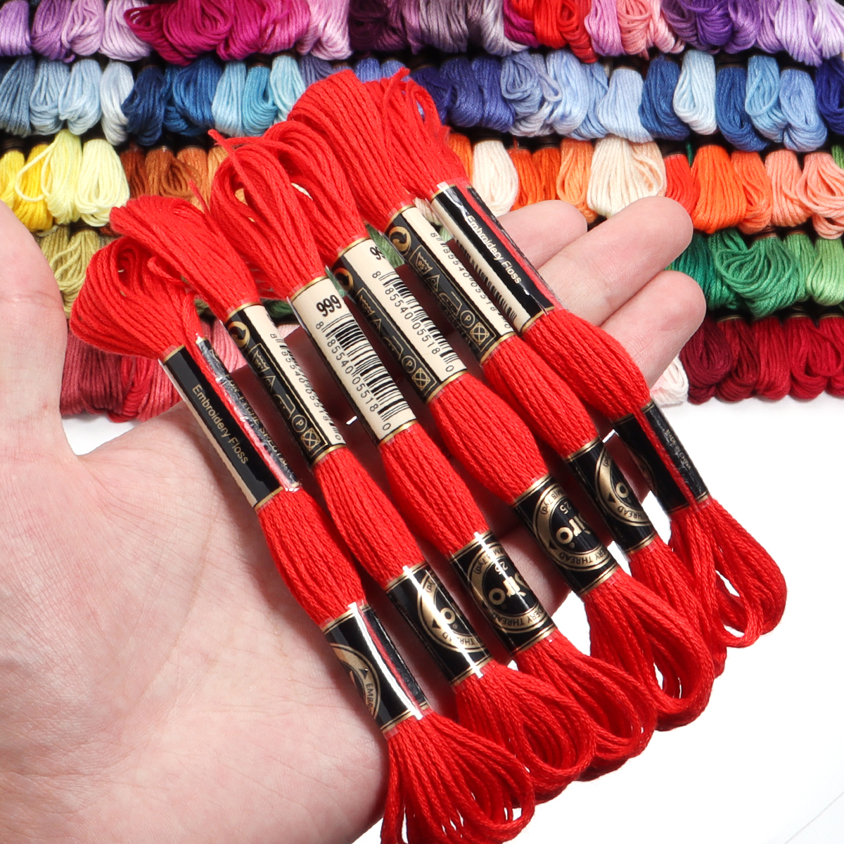 6Pcs/Lot Multicolor Polyester  - Embroidery Kit ulasan dan harga