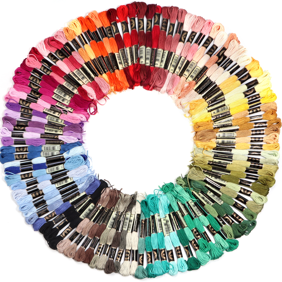 6Pcs/Lot Multicolor Polyester  - Embroidery Kit ulasan dan harga