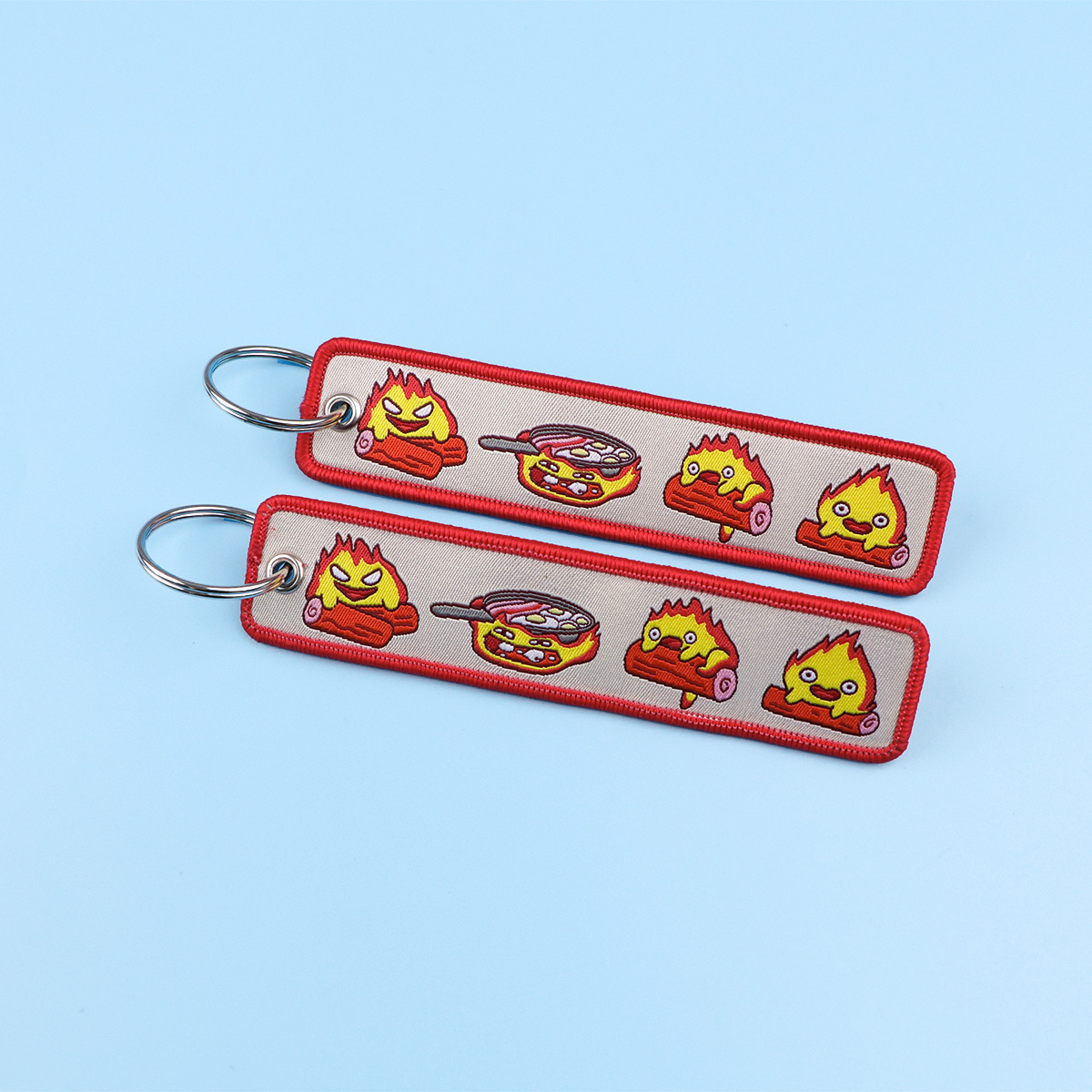 Anime Fire Embroidery Key Fobs - Embroidery Bag ulasan dan harga