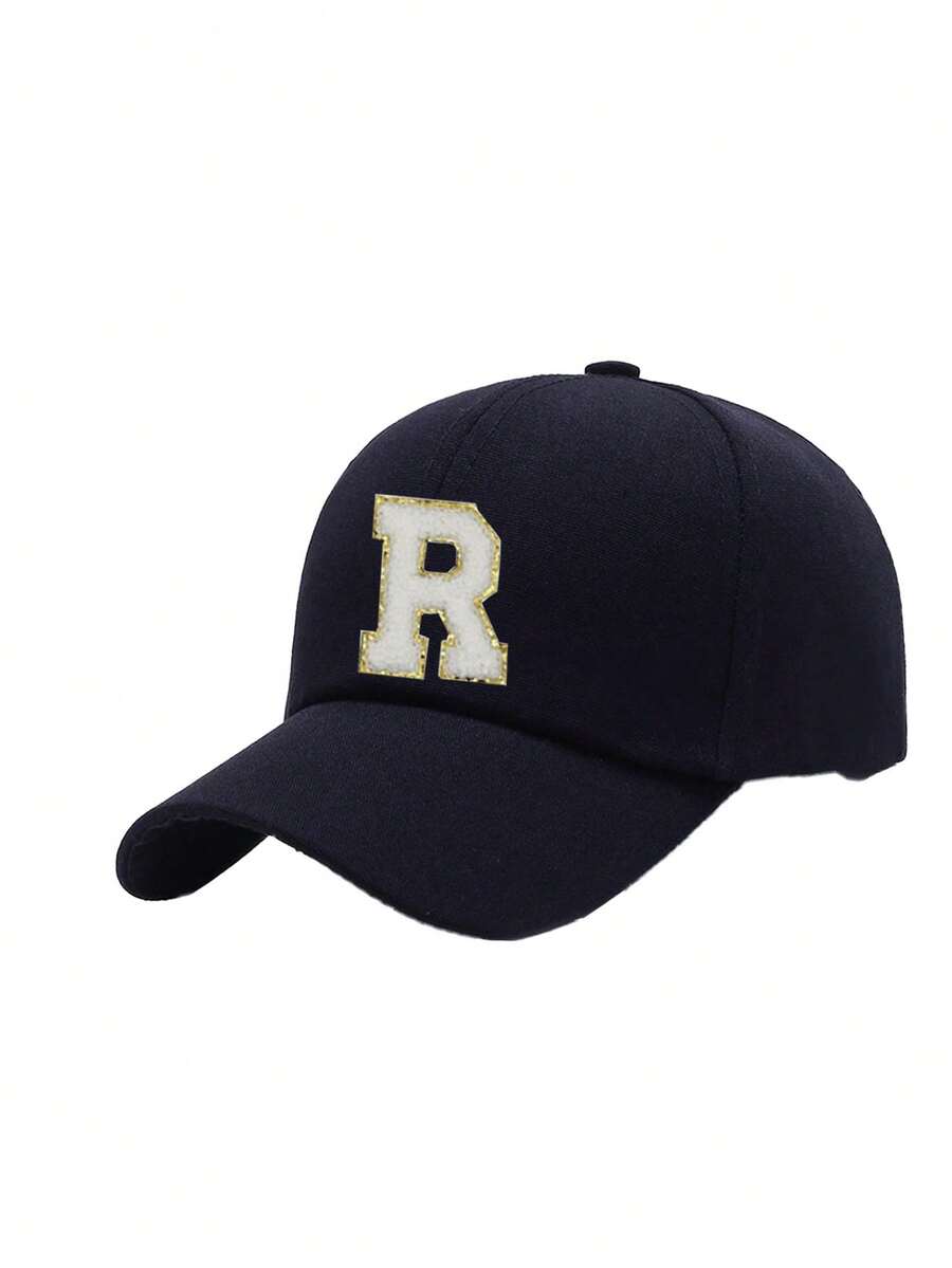 Adult Blue Baseball Cap With W - Embroidery Letter ulasan dan harga