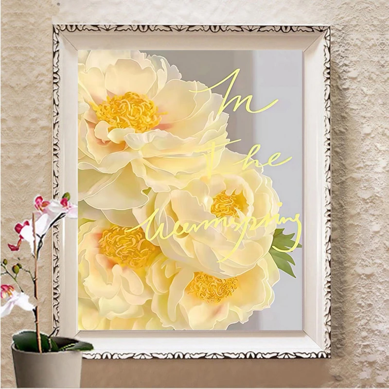 Yellow Flowers 5D Diamond Pain - Embroidery Yellow Flower ulasan dan harga