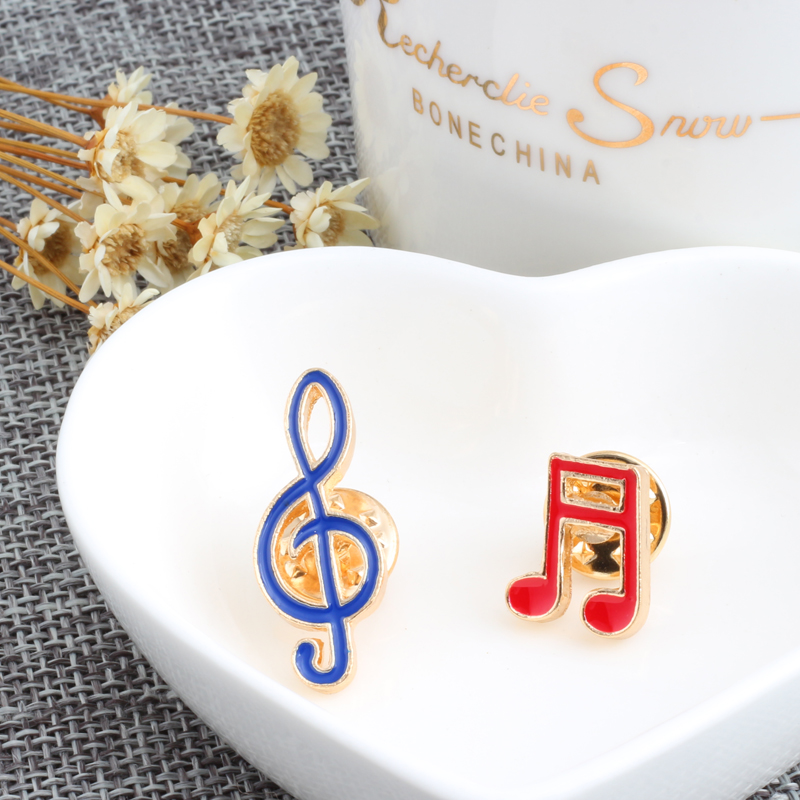 Music Clef Symbol Enamel Pins  - Embroidery Fashion ulasan dan harga