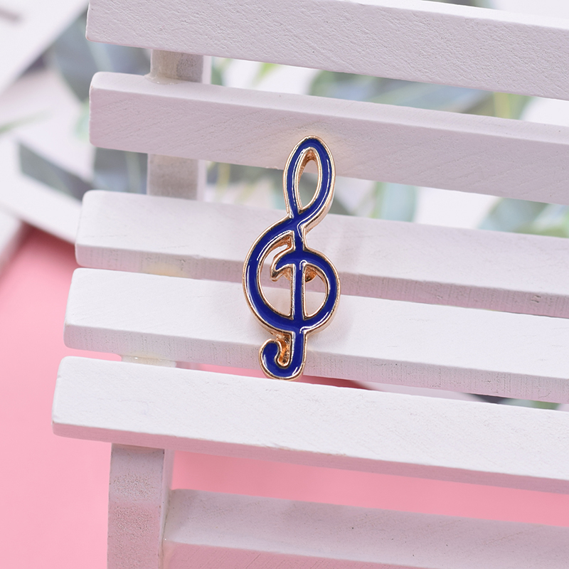 Music Clef Symbol Enamel Pins  - Embroidery Fashion ulasan dan harga