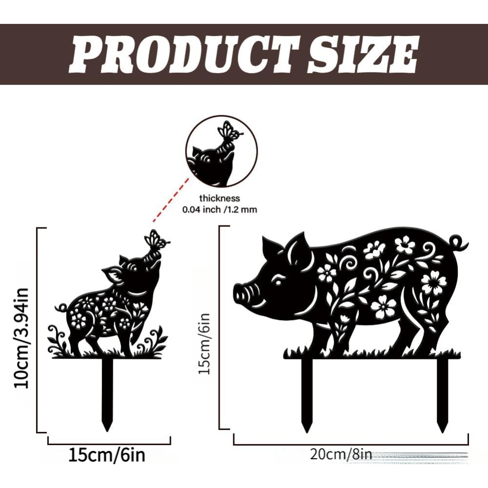 2pcs Floral Pig Garden Decor S - Embroidery Garden ulasan dan harga