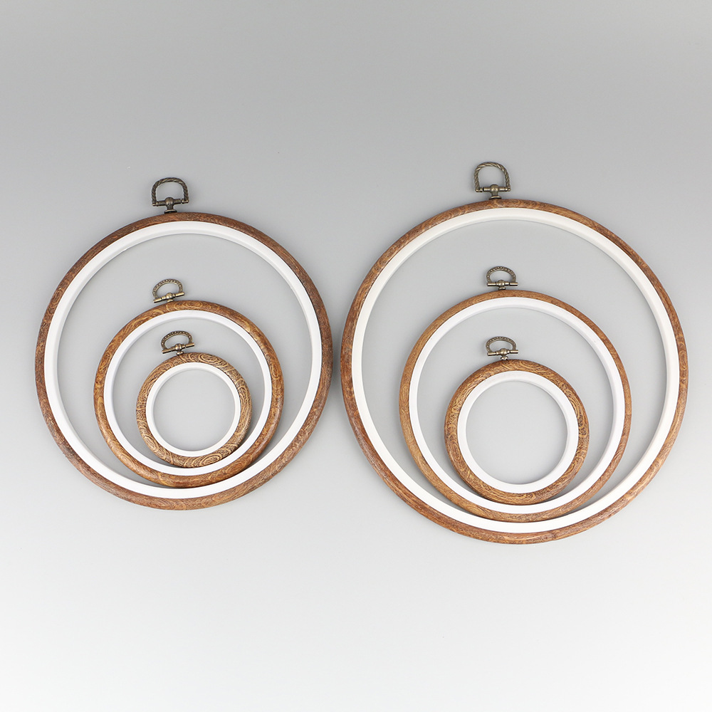10pcs/Set 7.5-26cm Round Woode - Embroidery Hoop Stand ulasan dan harga