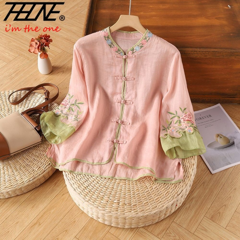 THHONE Embroidery Blouse Shirt - Embroidery Baju ulasan dan harga