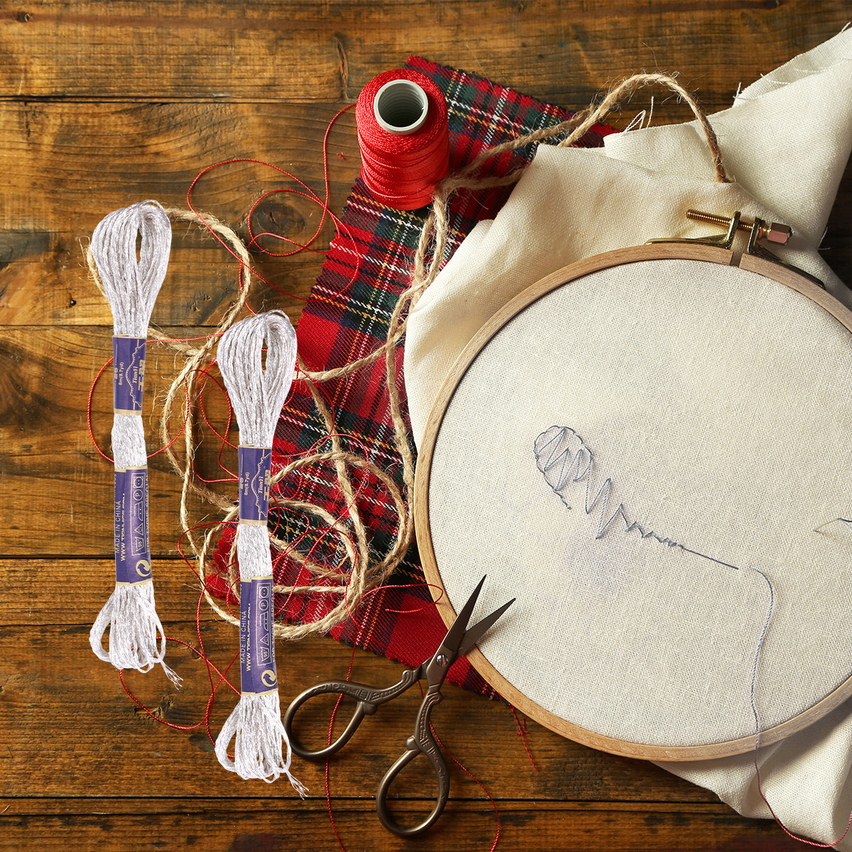 12Pcs Metallic Sewing Thread S - Embroidery Kit ulasan dan harga