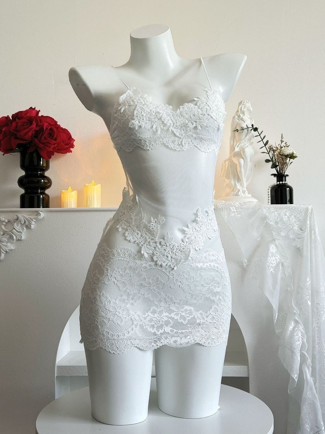 Sexy Lace Embroidery Strapless - Embroidery Outfit ulasan dan harga