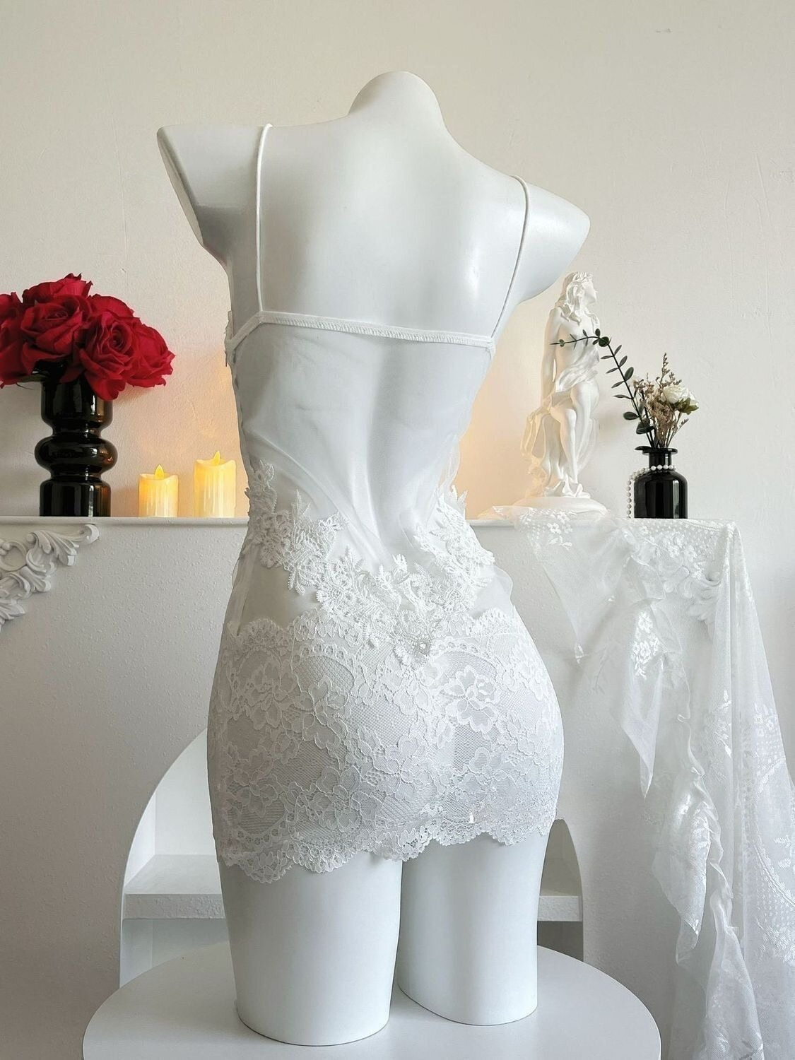 Sexy Lace Embroidery Strapless - Embroidery Outfit ulasan dan harga