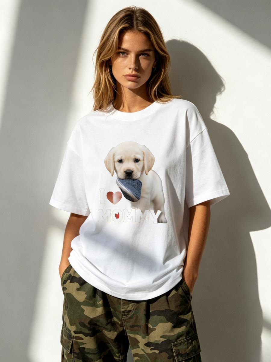 T-Shirt Animal Print Relaxed U - Embroidery Moisturizer ulasan dan harga